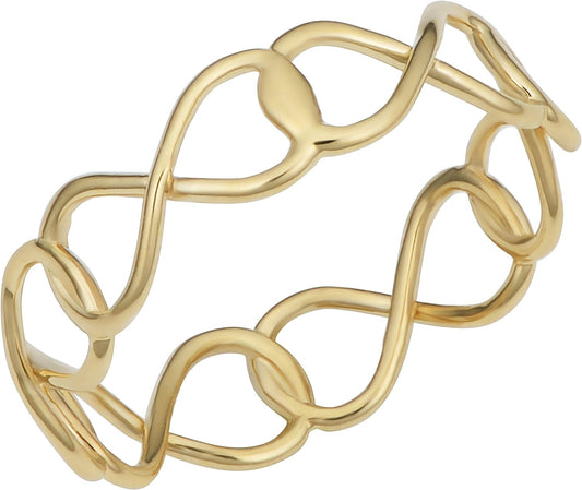 14K Yellow Gold High Polishinfinity Ring