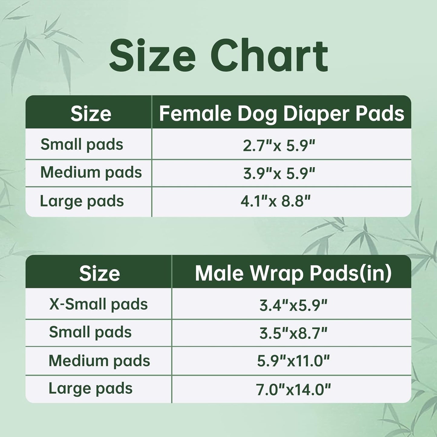 Dog Diaper Pads - Bundle of 10 - (Male Small,3.5"X8.7")