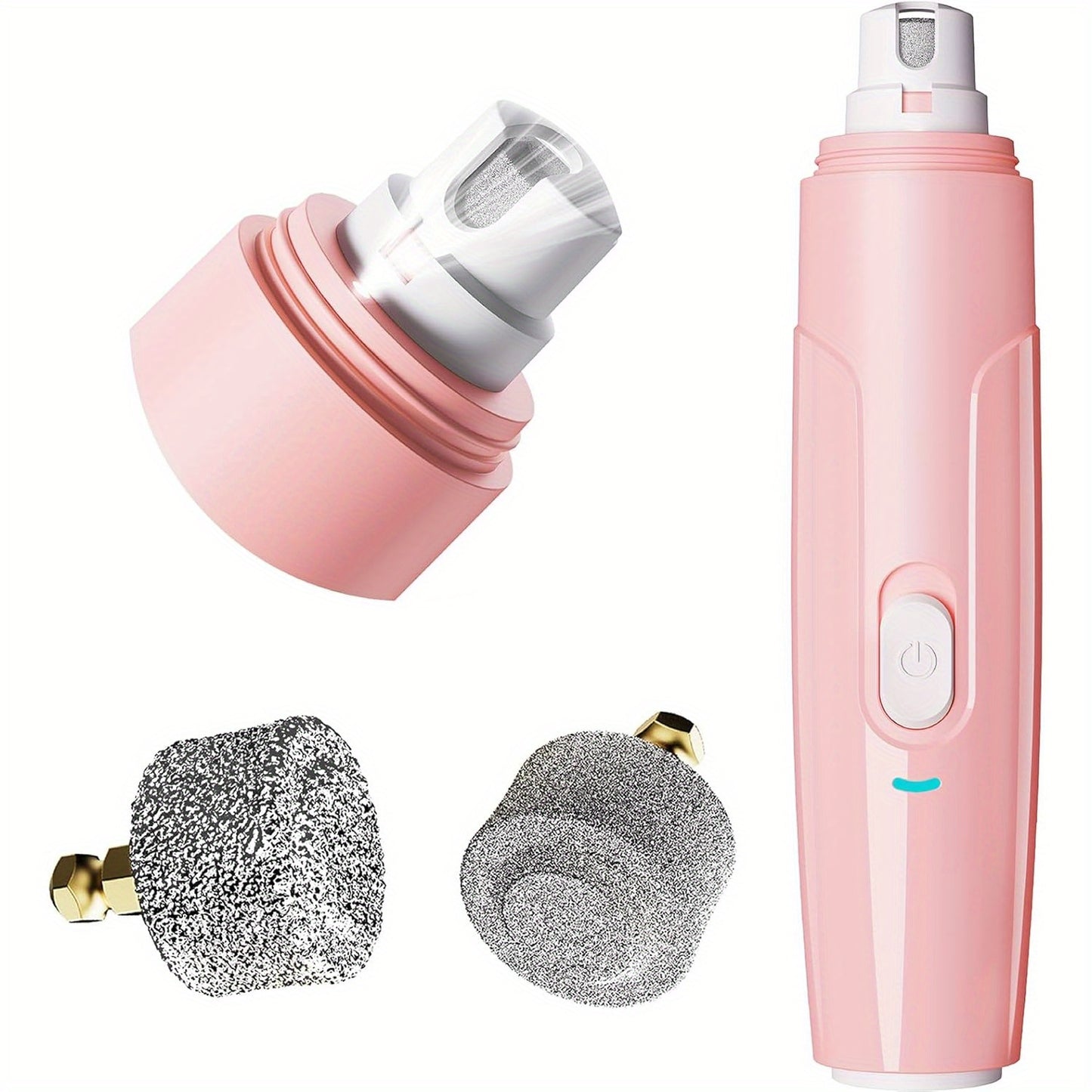 Nail Grinder for Dogs- Upgraded Dog Nail Trimmers Super Quiet, 2 Speeds, Rechargeable, 2 Grinding Wheels for Small Large Dogs& Cats