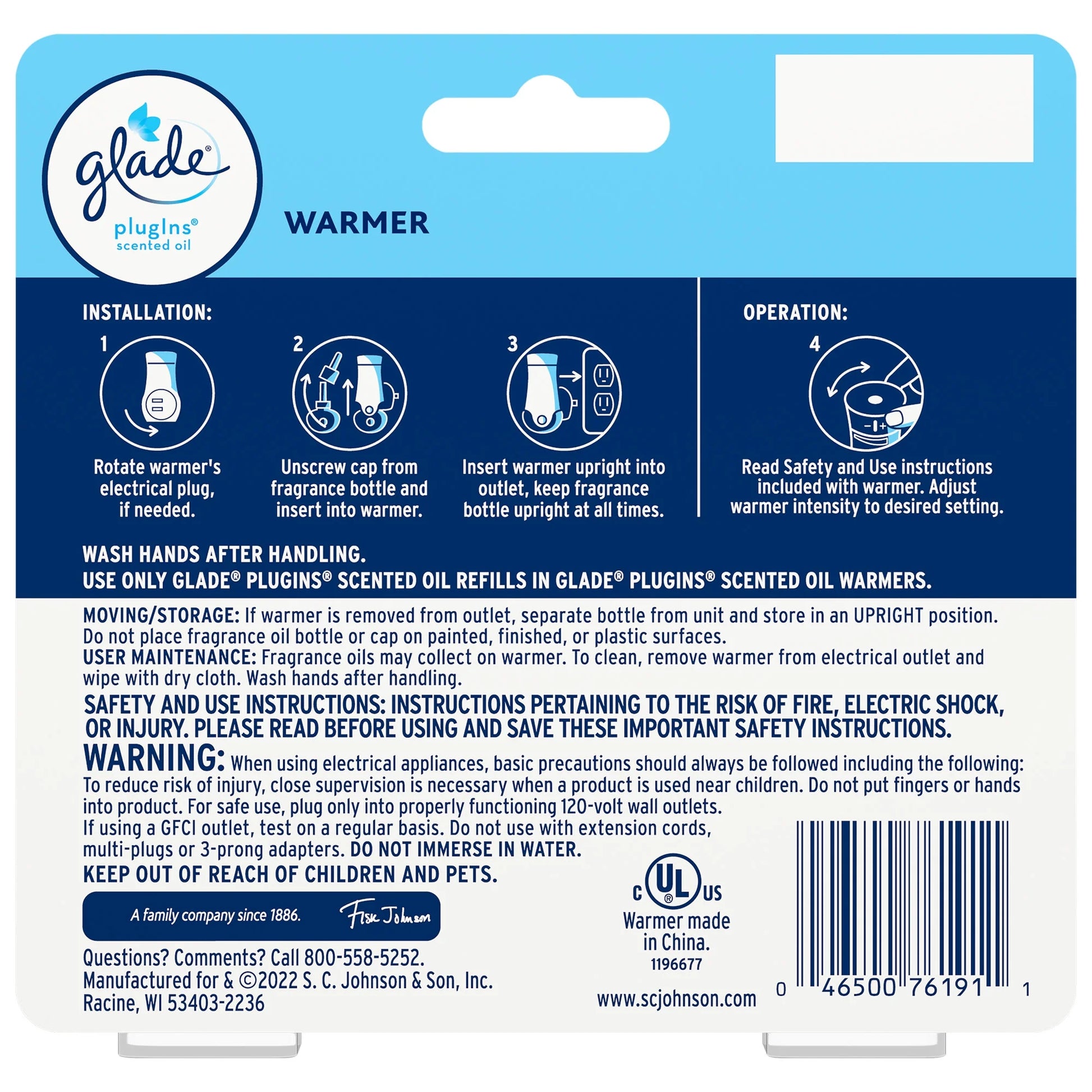 (5 Pack)  Plugins Air Freshener Warmer, Holds Essential Oil Infused Wall Plug in Refill, 2 Count