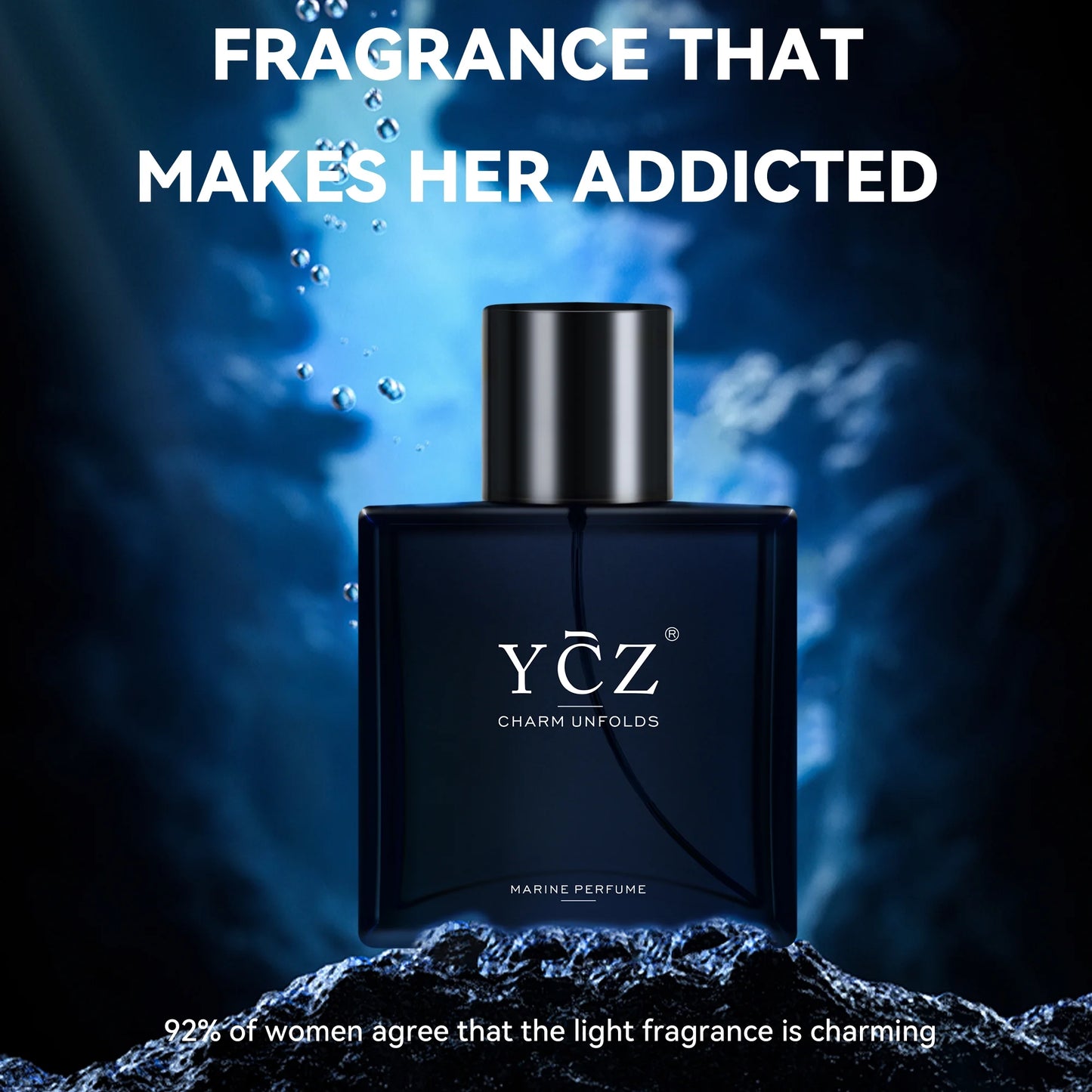 Charm Unfolds Marine Perfume for Men, 1.7 Oz. Long Lasting Eau De Parfum Cologne for Men, Oriental Woody Fragrance - Ideal Special Occasions, Making It the Ideal Gentlemen’S Gift (2-Pack).