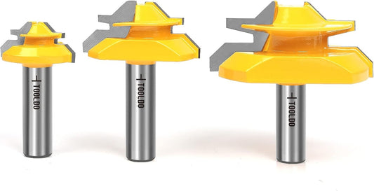 45 Degree Lock Miter Router Bit 1/2 Shank,Lock Miter Woodworking Tools Set (For 1/2", 3/4", 1"Board)