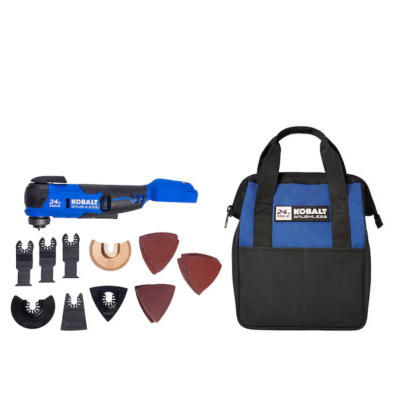 24-Volt Cordless Brushless Variable Speed 17 -Piece Oscillating Multi-Tool with Soft Case