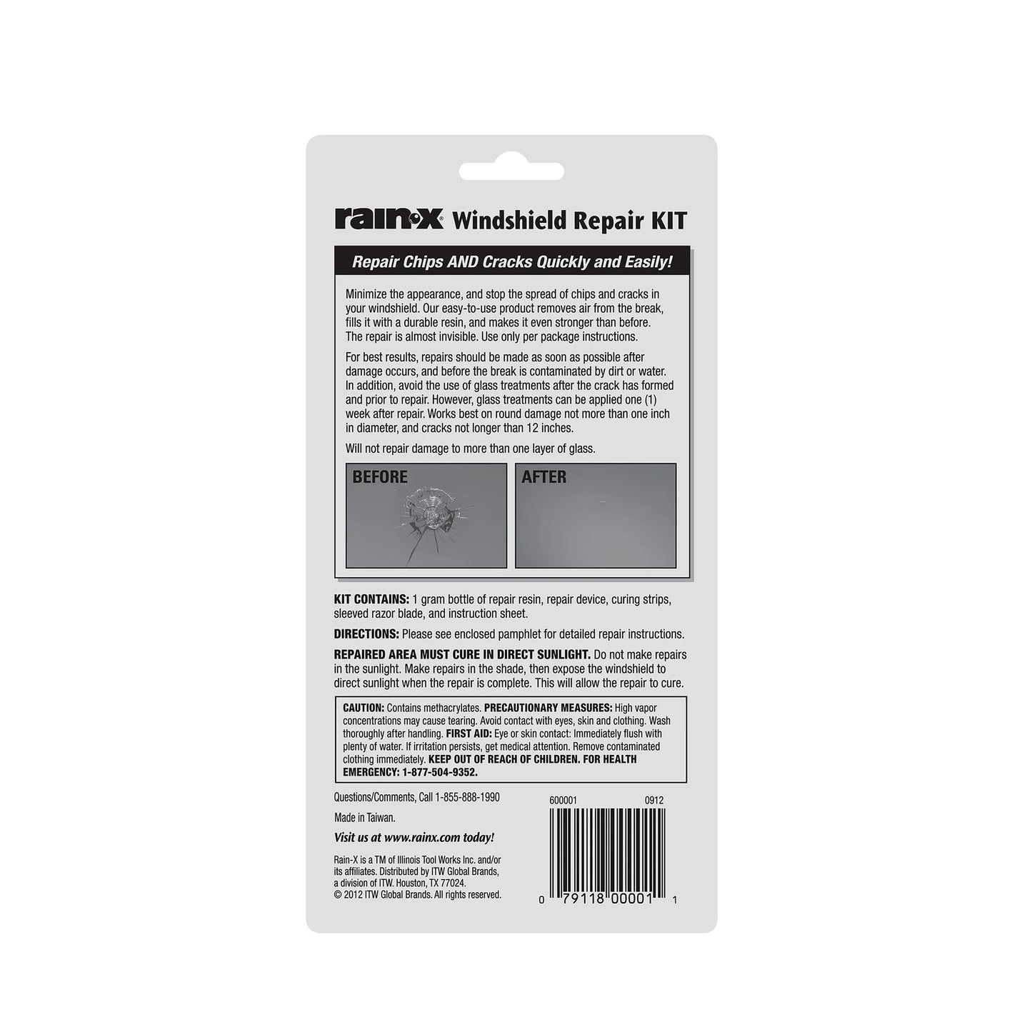 Windshield Repair Kit, Saves Time and Money by Repairing Chips and Cracks - 600001