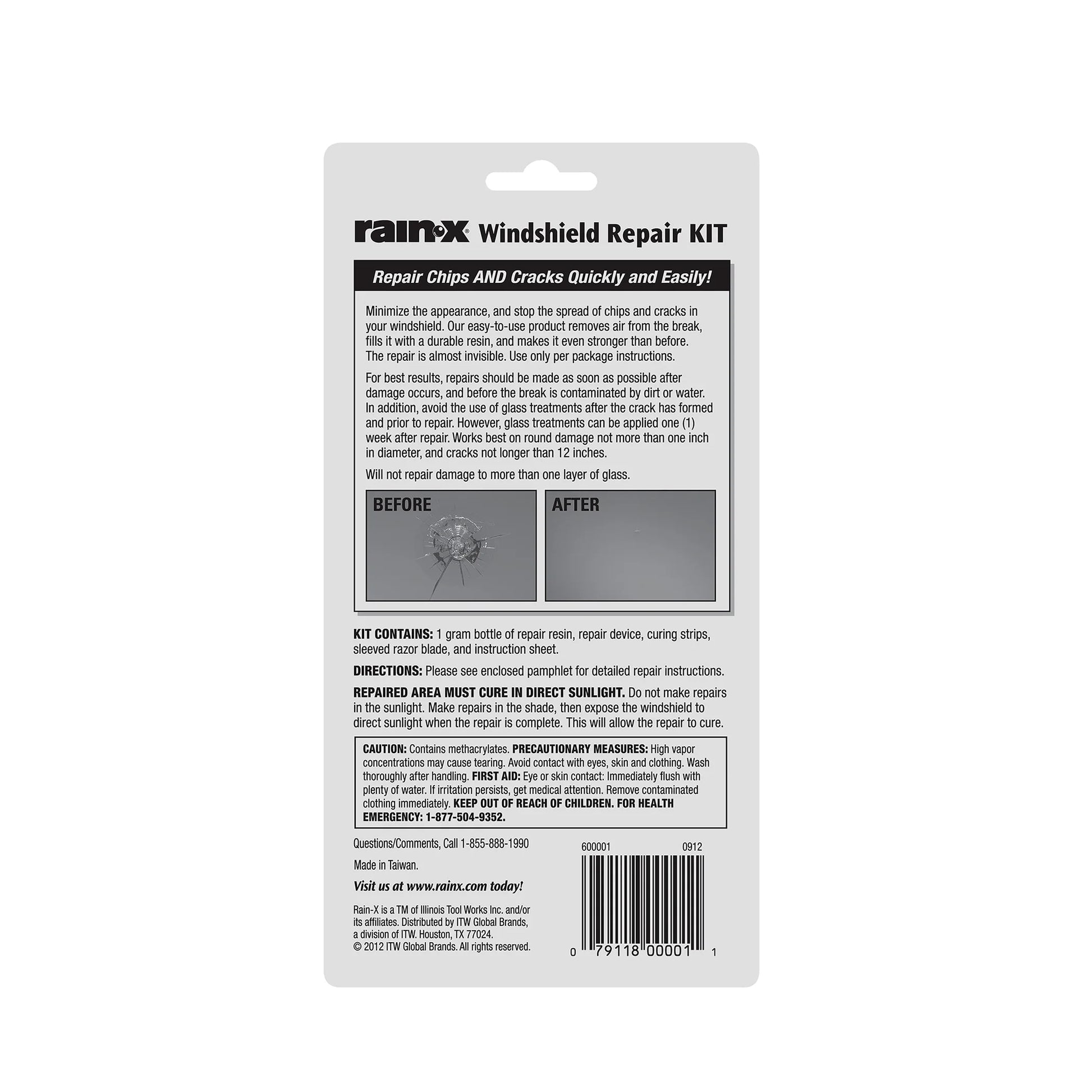 Windshield Repair Kit, Saves Time and Money by Repairing Chips and Cracks - 600001