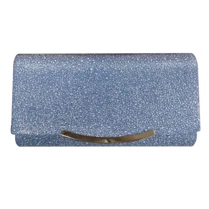 Evening Clutch Bags Fashion Women Elegant Silver Gold Shiny Handbag Wedding Party Long Purses Banquet Clutch Purses Shoulder Bag