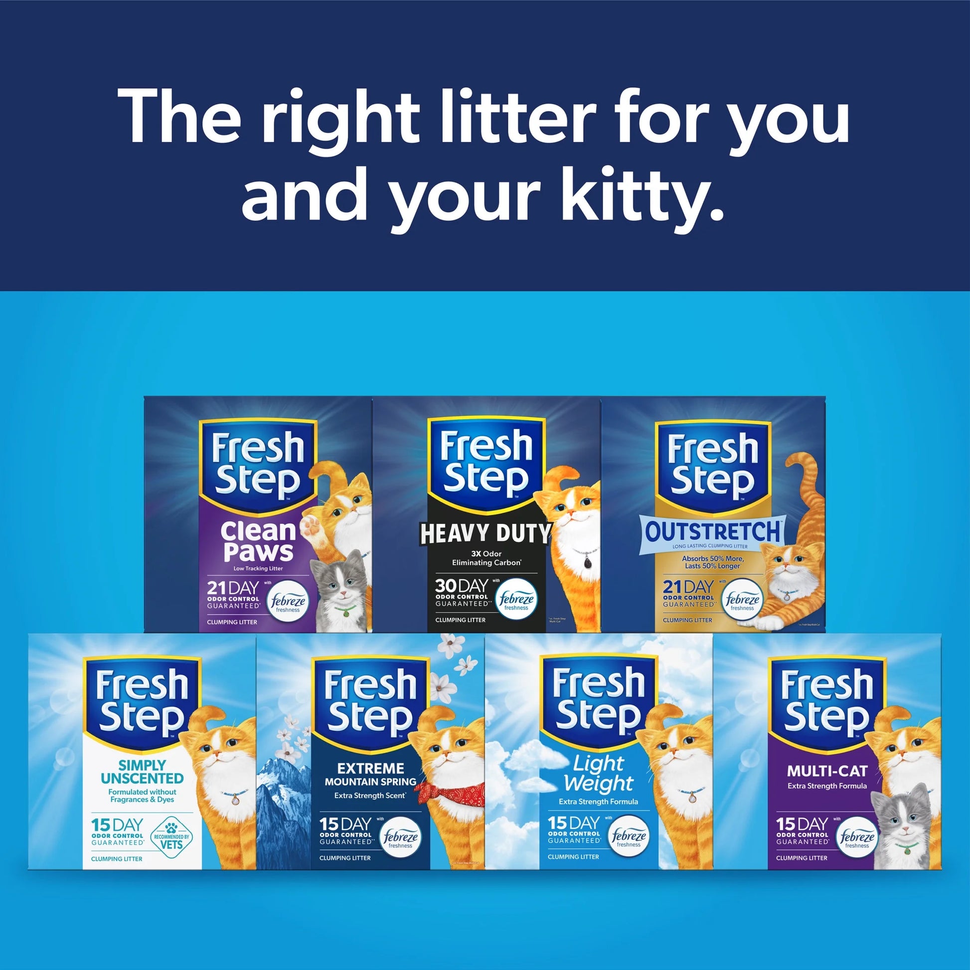 Outstretch Long Lasting Clumping Litter Simply Unscented, 19 Lb. Box