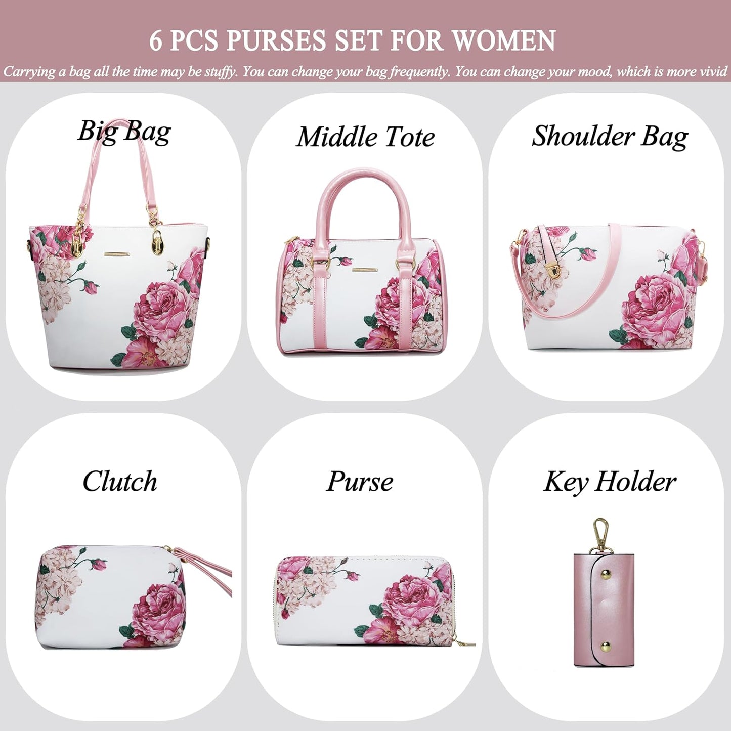 Designer Purses and Handbags for Women Satchel Shoulder Bag Tote Top Handle Bag