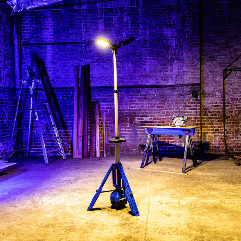 24-Volt 3000 -Lumens LED Battery-Operated Stand Work Light