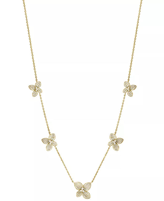 EFFYÂ® Diamond Five Flower 18" Collar Necklace (1-3/8 Ct. T.W.) in 14K Gold