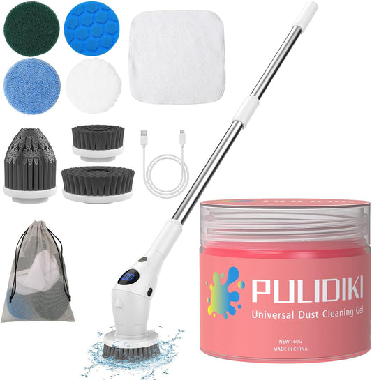 Universal Cleaning Gel, Electric Spin Scrubber for Cleaning Home, Office, Car