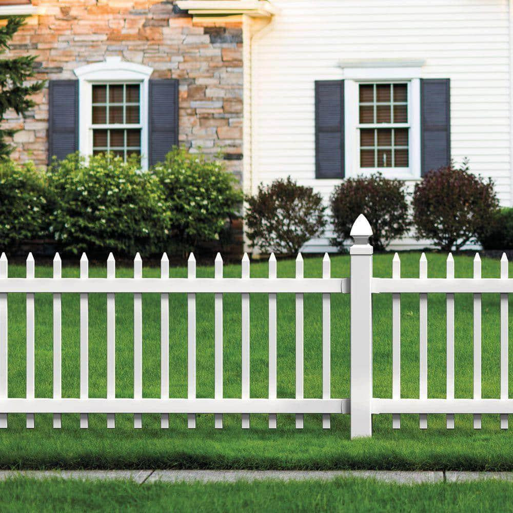 5 In. X 5 In. X 8 Ft. White Vinyl Fence Post