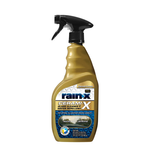 ® Cerami-X Glass Cleaner + Water Repellent, 23 .Oz - Improved Haze-Free Formula - 630177SRP