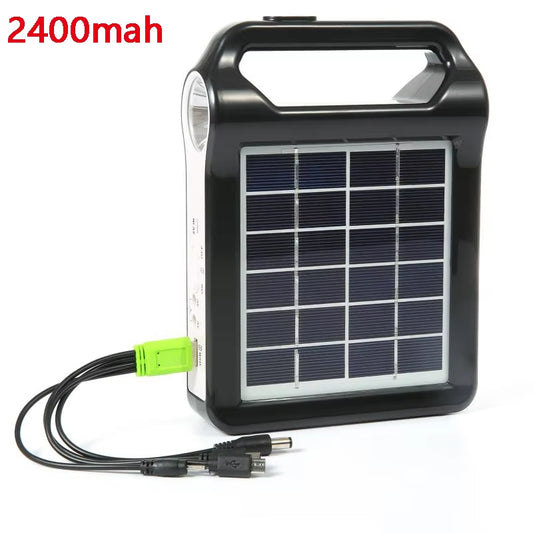 Portable 6V Rechargeable Solar Panel Power Storage Generator System USB Charger with Lamp Lighting Home Solar Energy System Kit