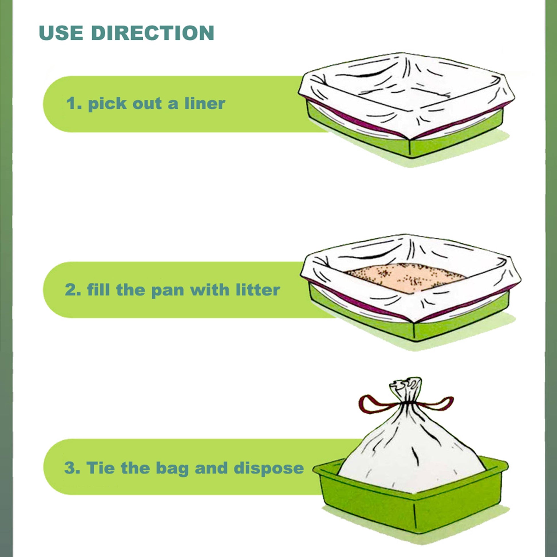 " Cat Litter Box Liners,Drawstring Litter Liner Bag,Extra Large Size,Pan Liners 21 Counts"