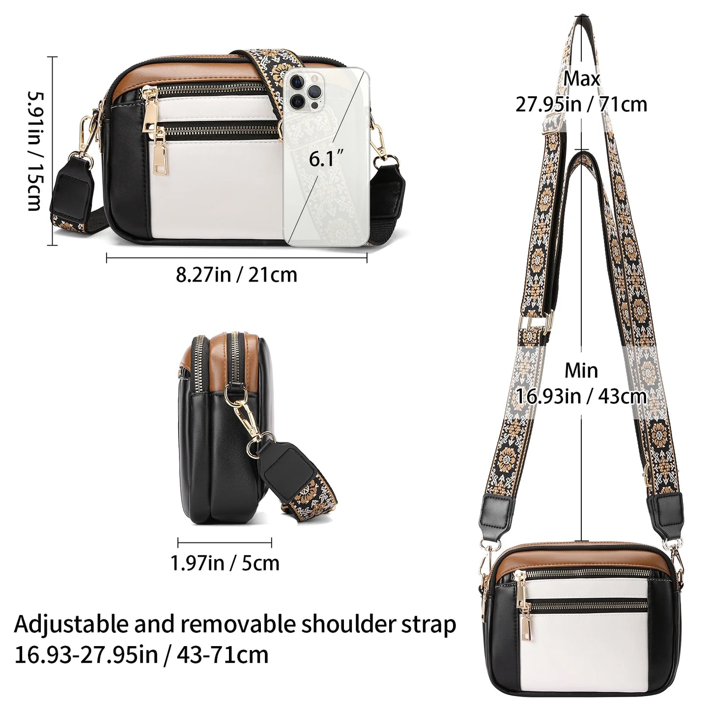 Cross Body Purses for Women Crossbody Bag, Small Crossbody Purses Leather Cross Body Bags Trendy Shoulder Handbags