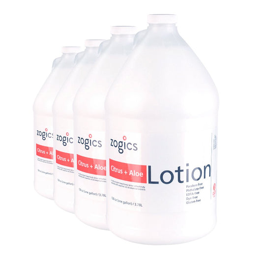 Moisturizing Body Lotion, Hydrating Body Lotion for Women and Men, Nourishing Formula Made with Essential Oils, Great for Refillable Lotion, Citrus and Aloe Scent (4 Gallons/Case)