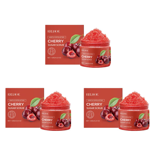 Cherry Sugar Body Scrub Gentle Exfoliating Body Wash Remove Dead Skin Moisturizing Brightening Deep Cleansing Shower Scrub