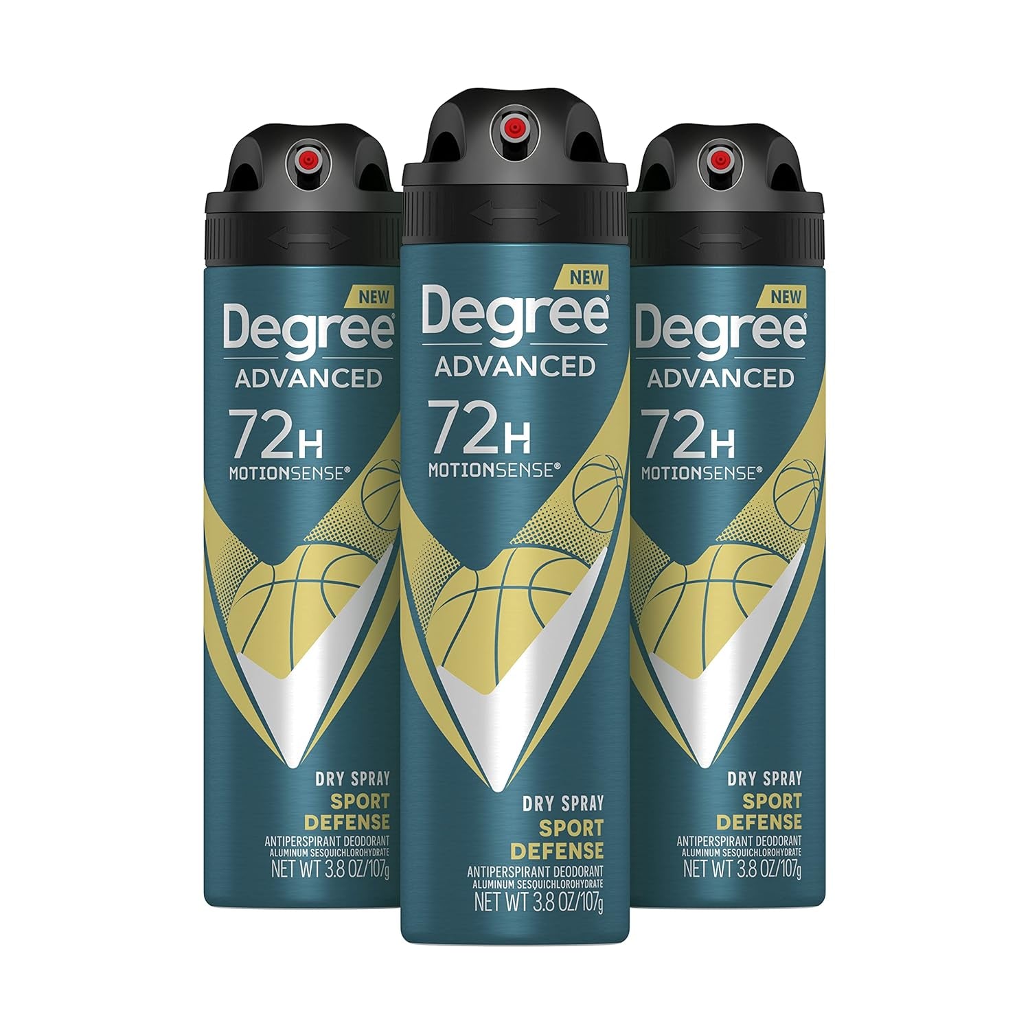 Degree Men Antiperspirant Deodorant Dry Spray Sport Defense 3 Count Deodorant Fo