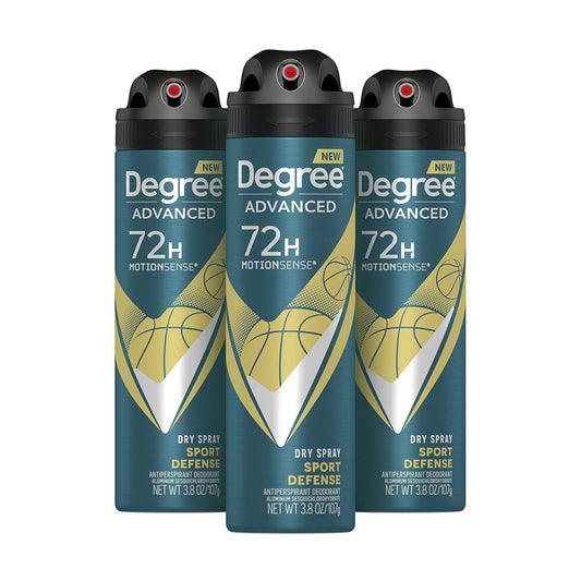 Degree Men Antiperspirant Deodorant Dry Spray Sport Defense 3 Count Deodorant Fo
