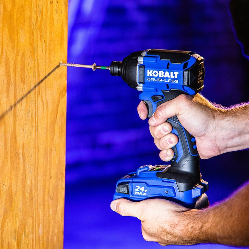 24-Volt 1/4-In Brushless Cordless Impact Driver (Battery Included and Charger Included and Soft Bag Included)