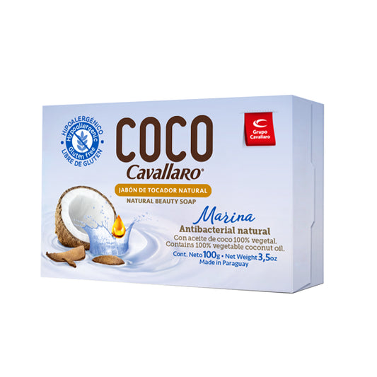 Natural Beauty Soap -Coco Cavallaro -100% Vegetal Coconut Soap Oil 3.5Oz Marine