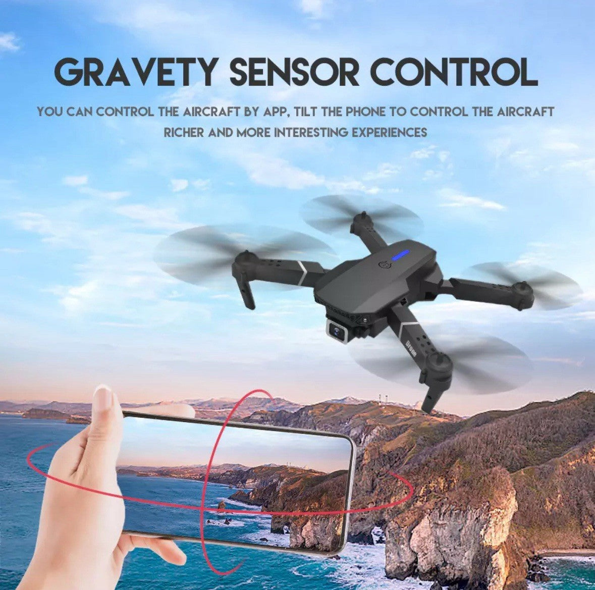 2025 New RC Drone with 4K HD Dual Camera Wifi FPV Foldable Quadcopter +4 Battery