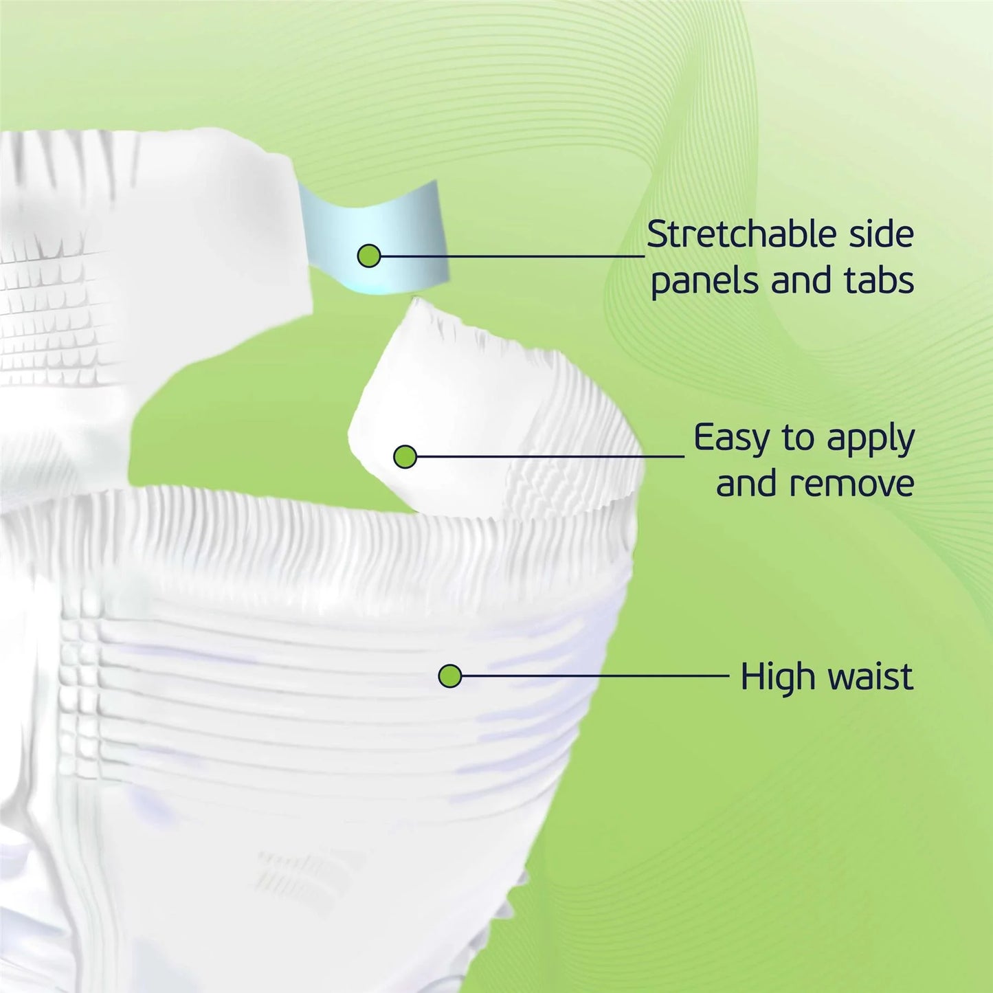 4XL 5XL Adult Diapers for Women and Men - 8 Bariatric Disposable Briefs with Tabs and Stretchable Side Panels - 100% Breathable with Maximum Absorbency, XXXXL / XXXXXL