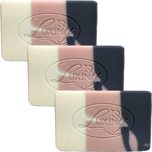 Natural Soap Bar, Tea Tree Mint Charcoal Handmade Body Soap and Bath Soap Bar Is a Palm Oil Free Vegan Castile Soap with Essential Oils for All Skin Types Including Sensitive Skin (3 Pack)