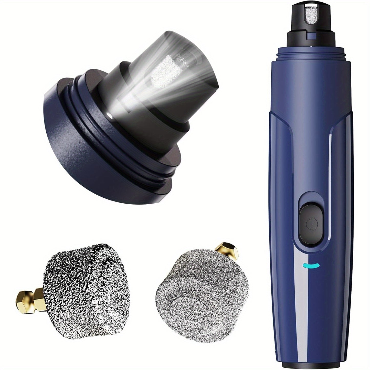 Nail Grinder for Dogs- Upgraded Dog Nail Trimmers Super Quiet, 2 Speeds, Rechargeable, 2 Grinding Wheels for Small Large Dogs& Cats