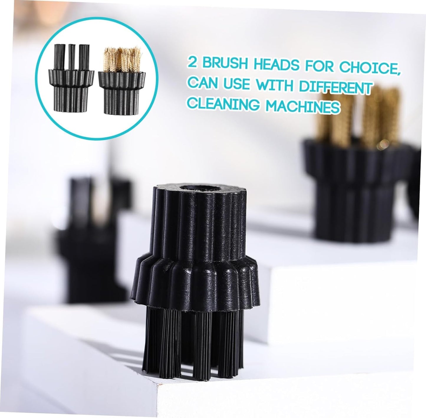 10Ppcs Steam Cleaner Brush Heads Steams Mop Brush Head Replacement for and Grime Removal Compatible with Mcculloch And