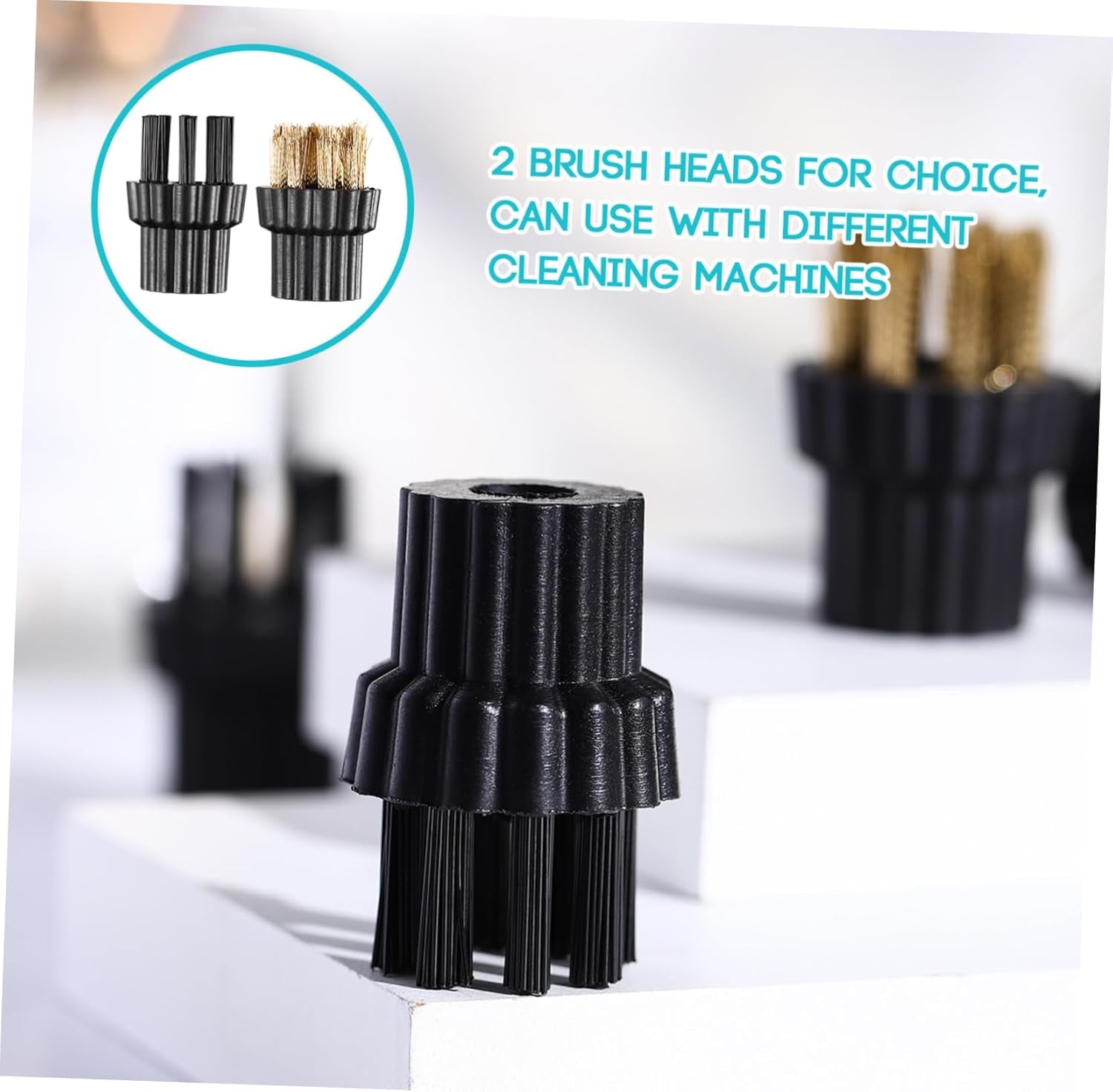 10Ppcs Steam Cleaner Brush Heads Steams Mop Brush Head Replacement for and Grime Removal Compatible with Mcculloch And
