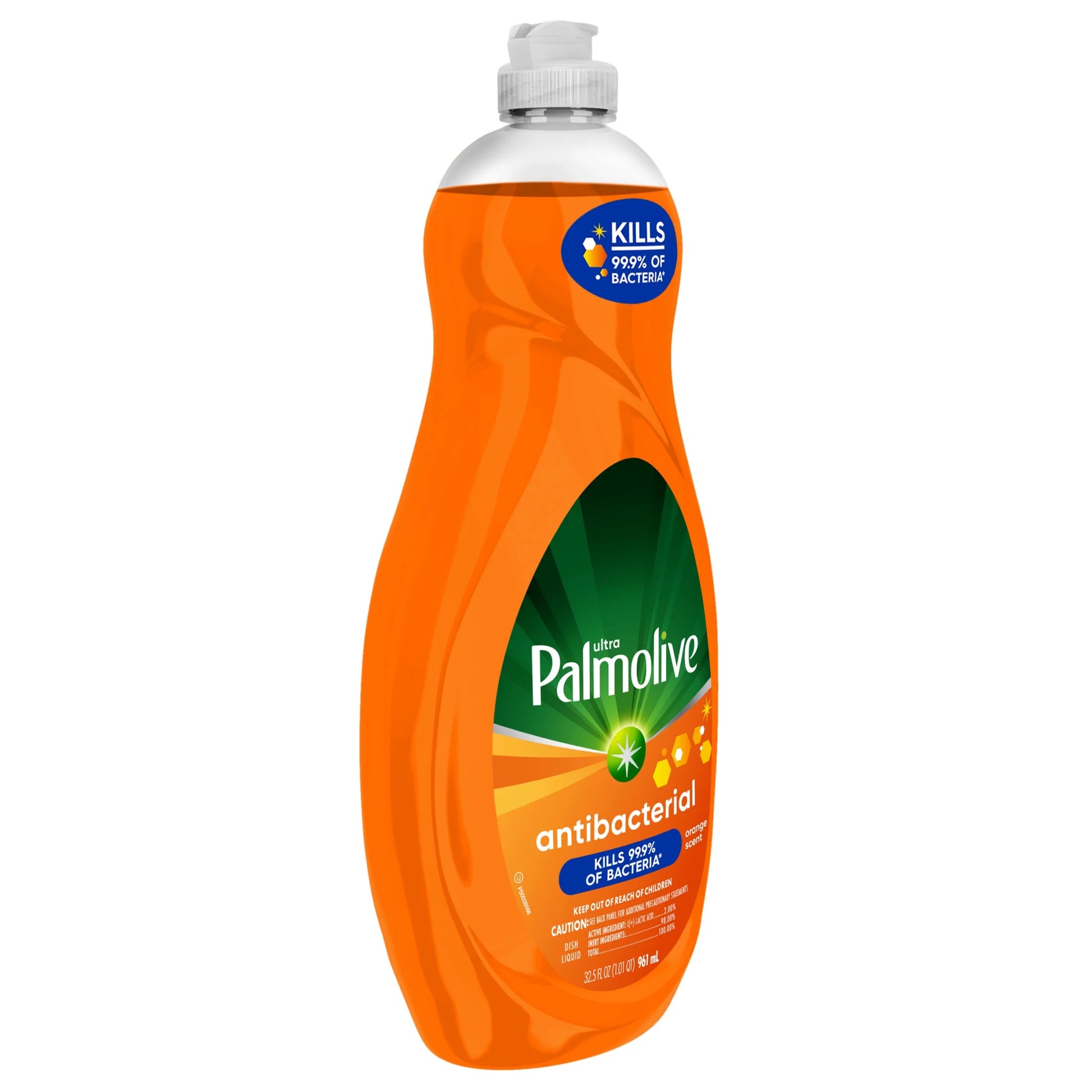 Ultra Concentrated Antibacterial Liquid Dish Soap, Orange Scent, 32.5 Fluid Ounce Bottle