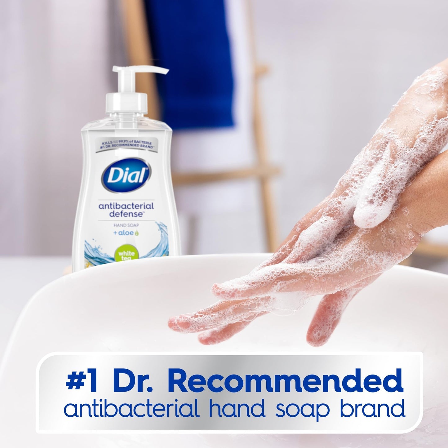 Dial Antibacterial Defense Hand Soap 11 Fl Oz Pack of 4 White Tea Scent
