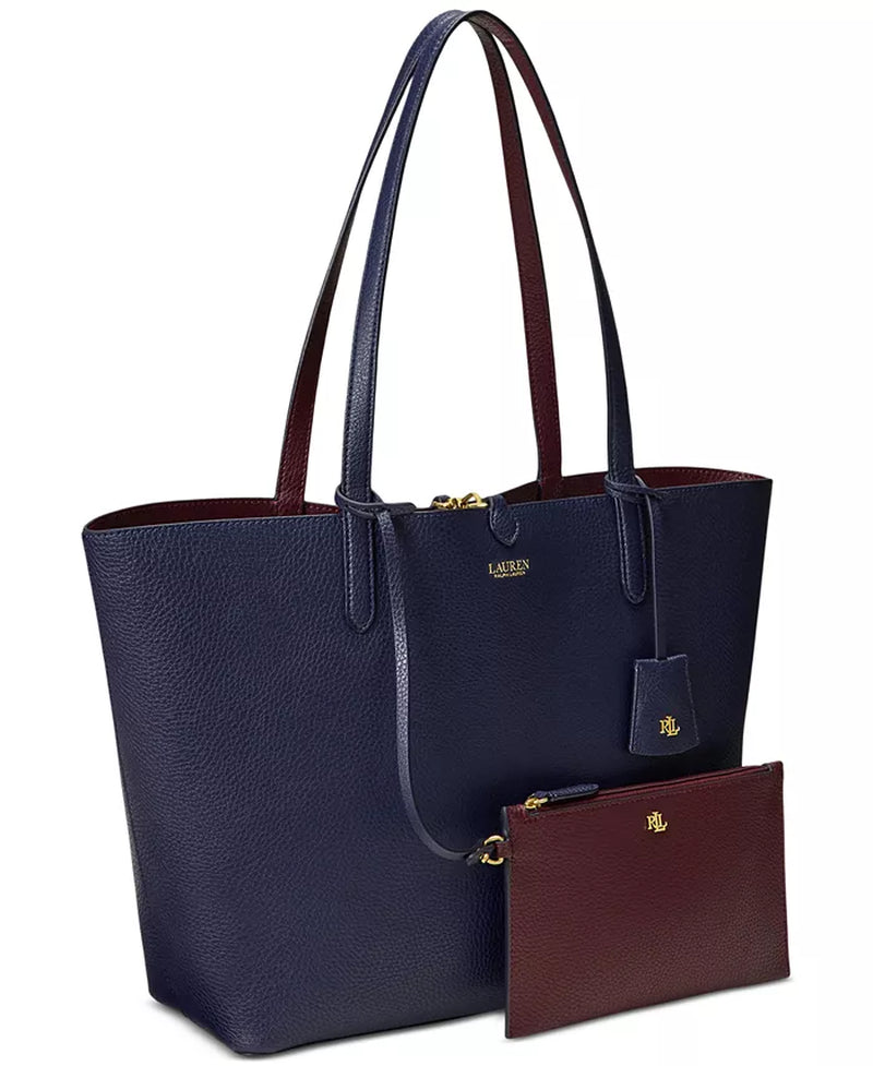 Faux-Leather Reversible Tote Bag