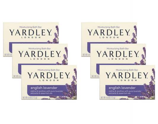 Moisturizing Bath Soap Bar, English Lavender, 4Oz, (6 Pack)