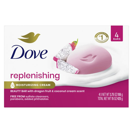 Beauty Bar Women'S Bath Soap Dragonfruit, 3.75 Oz 4 Bars