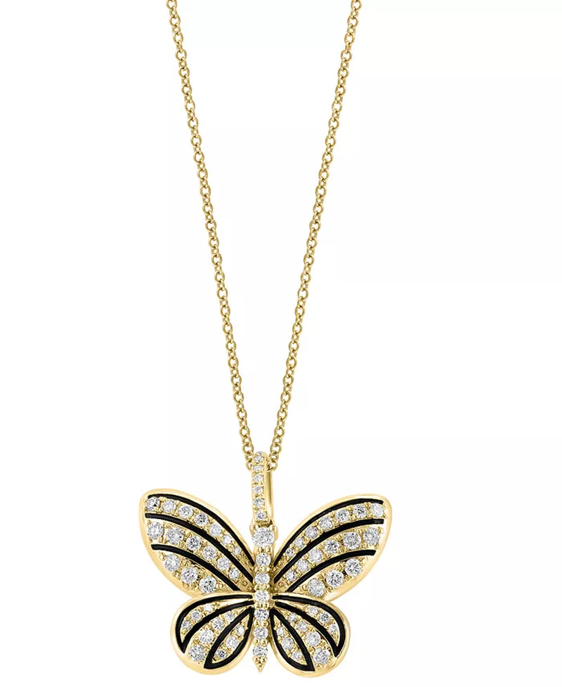 EFFYÂ® Diamond Butterfly 18" Pendant Necklace (3/4 Ct. T.W.) in 14K Gold