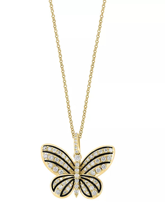 EFFYÂ® Diamond Butterfly 18" Pendant Necklace (3/4 Ct. T.W.) in 14K Gold