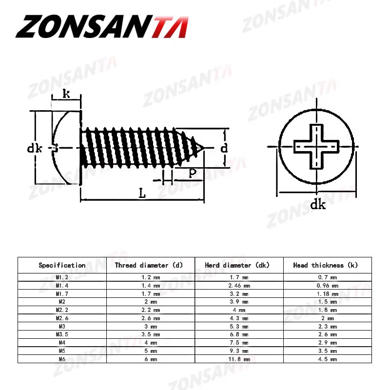460Pcs M2 M3 M4 Phillips round Head Self Tapping Screw Set Stainless Steel Pan Head Wood Screws Assortment Kit