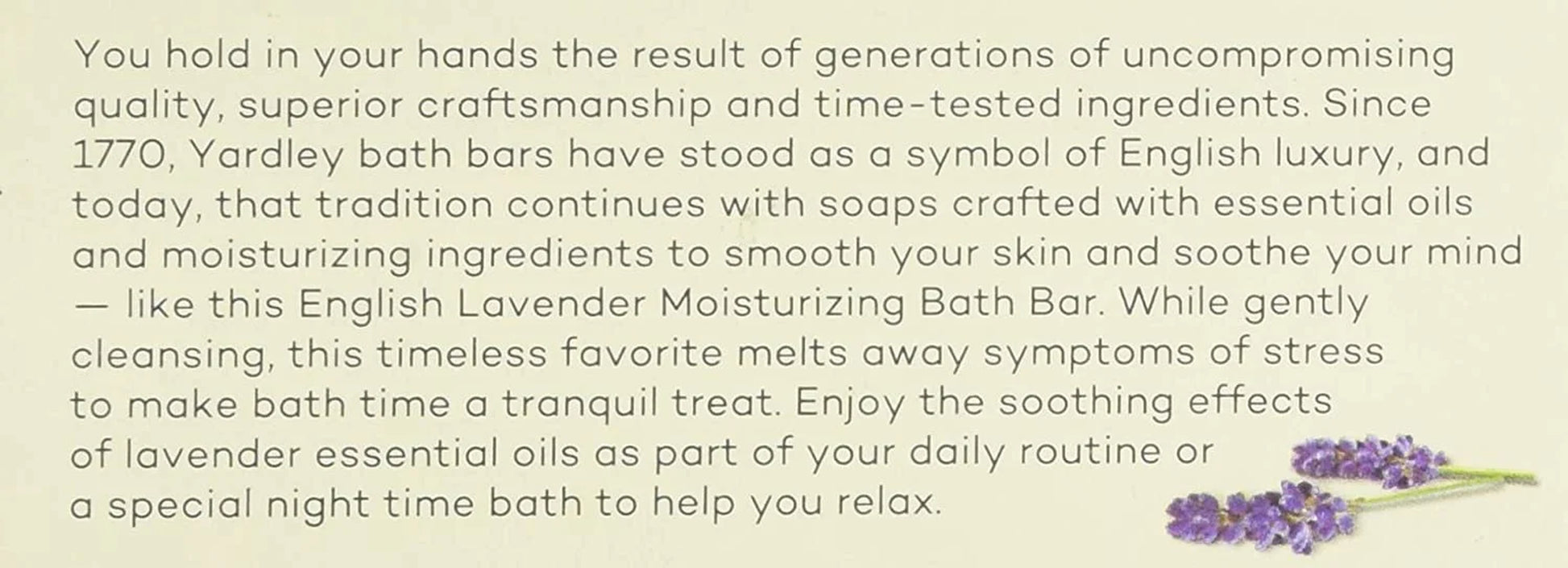 Moisturizing Bath Soap Bar, English Lavender, 4Oz, (6 Pack)