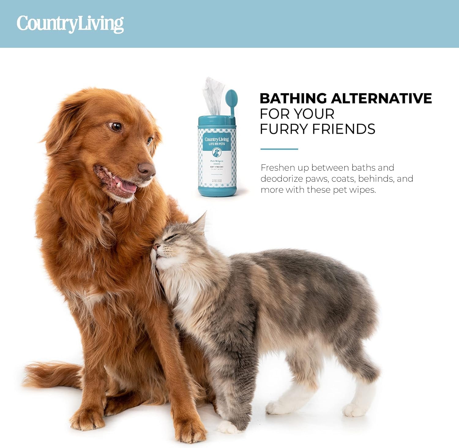 Fragrance-Free Wipes for Dogs, Dog Wipes Cleaning & Pet-Friendly with Plant-Based Formula, 1-Pack (Total of 75 Wipes)