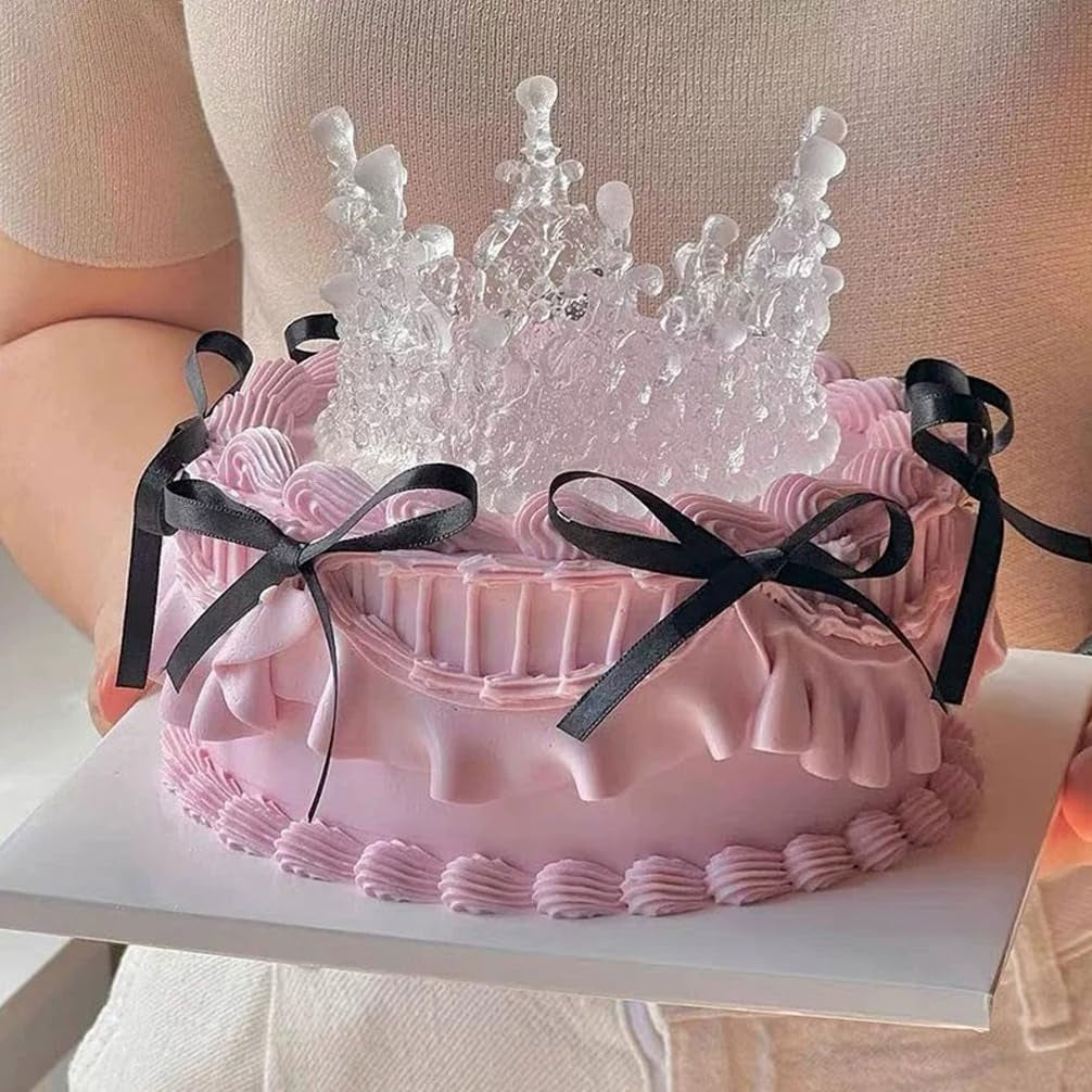 Crown Cake Topper Mold Height 2.8Inch, Filigree Tiara
