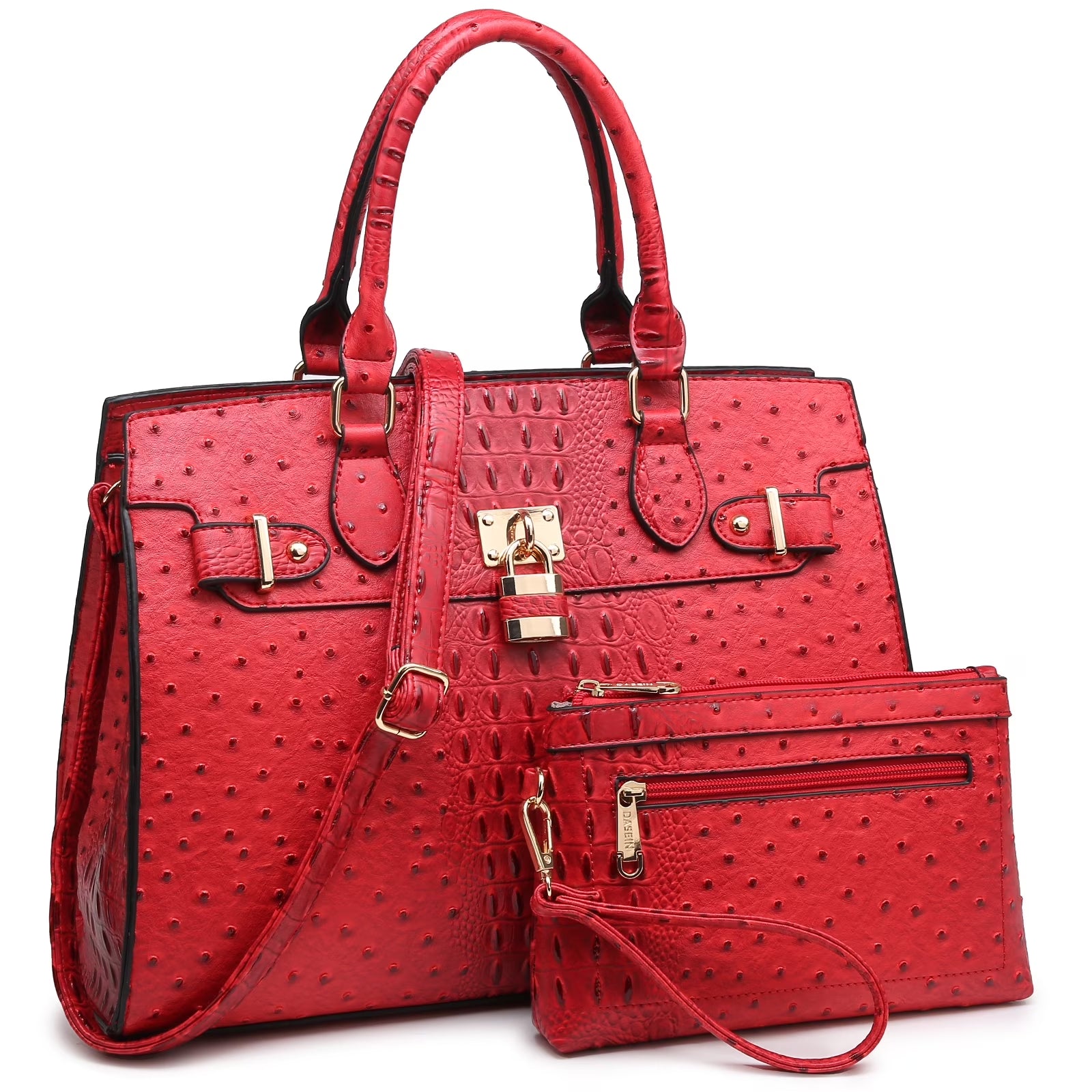 Women Handbags and Purses Ladies Shoulder Bag Top Handle Satchel Tote Work Bag with Matching Clutch