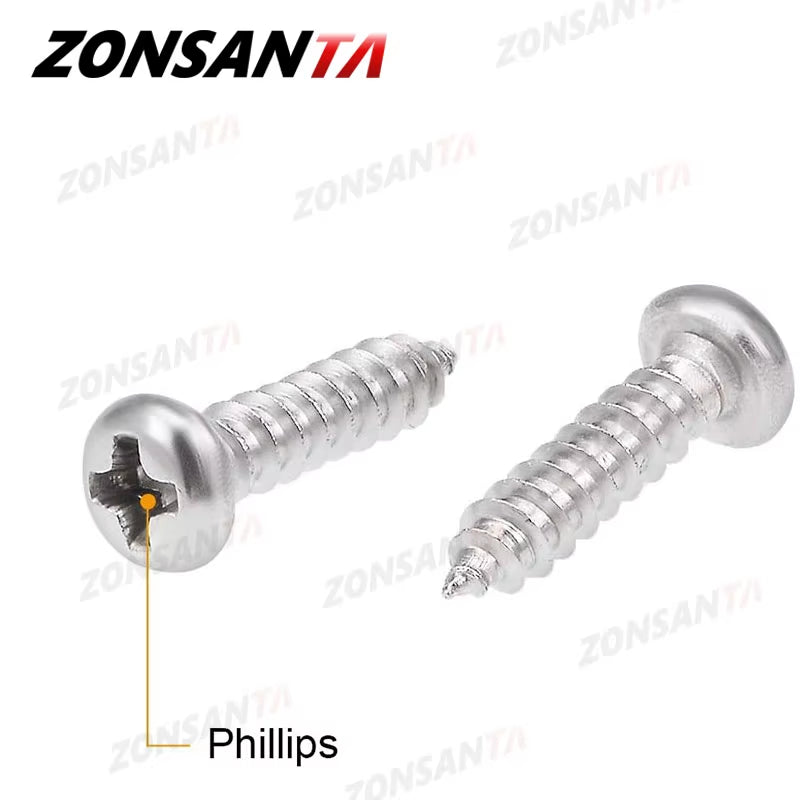 460Pcs M2 M3 M4 Phillips round Head Self Tapping Screw Set Stainless Steel Pan Head Wood Screws Assortment Kit