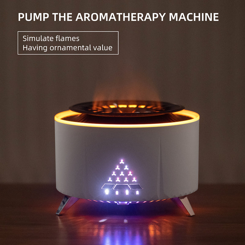 Wholesale New Arrival Remote Control Volcano Humidifier Diffuser Wholesale Fire Flame Diffuser with Lights