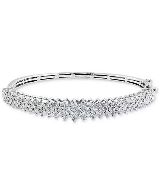 EFFYÂ® Diamond Multirow Bangle Bracelet (1 Ct. T.W.) in 14K White Gold (Also Available in 14K Two Tone Gold)
