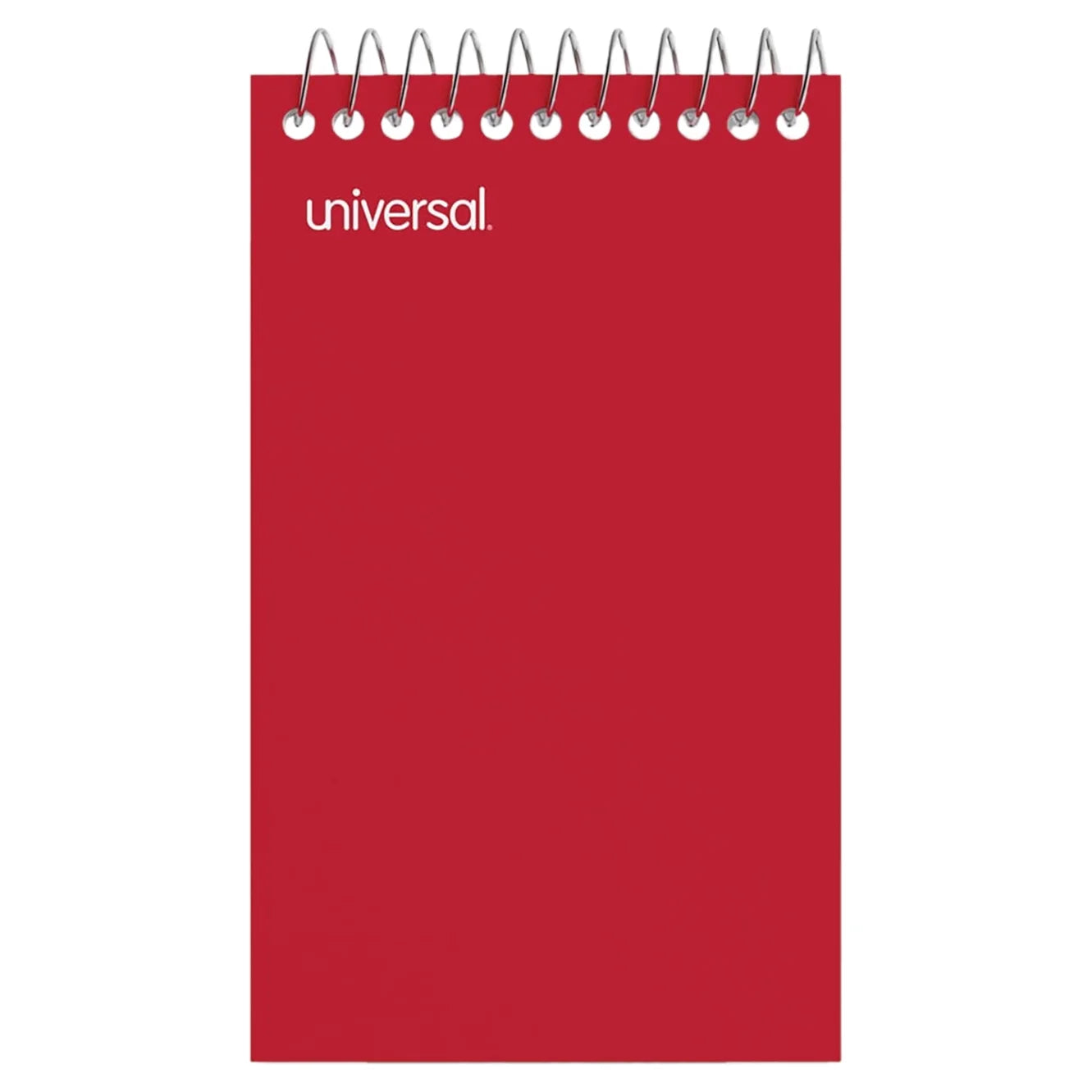 Universal Wirebound Memo Book, Narrow Rule, 3" X 5", White, 50 Sheets (12 Count)