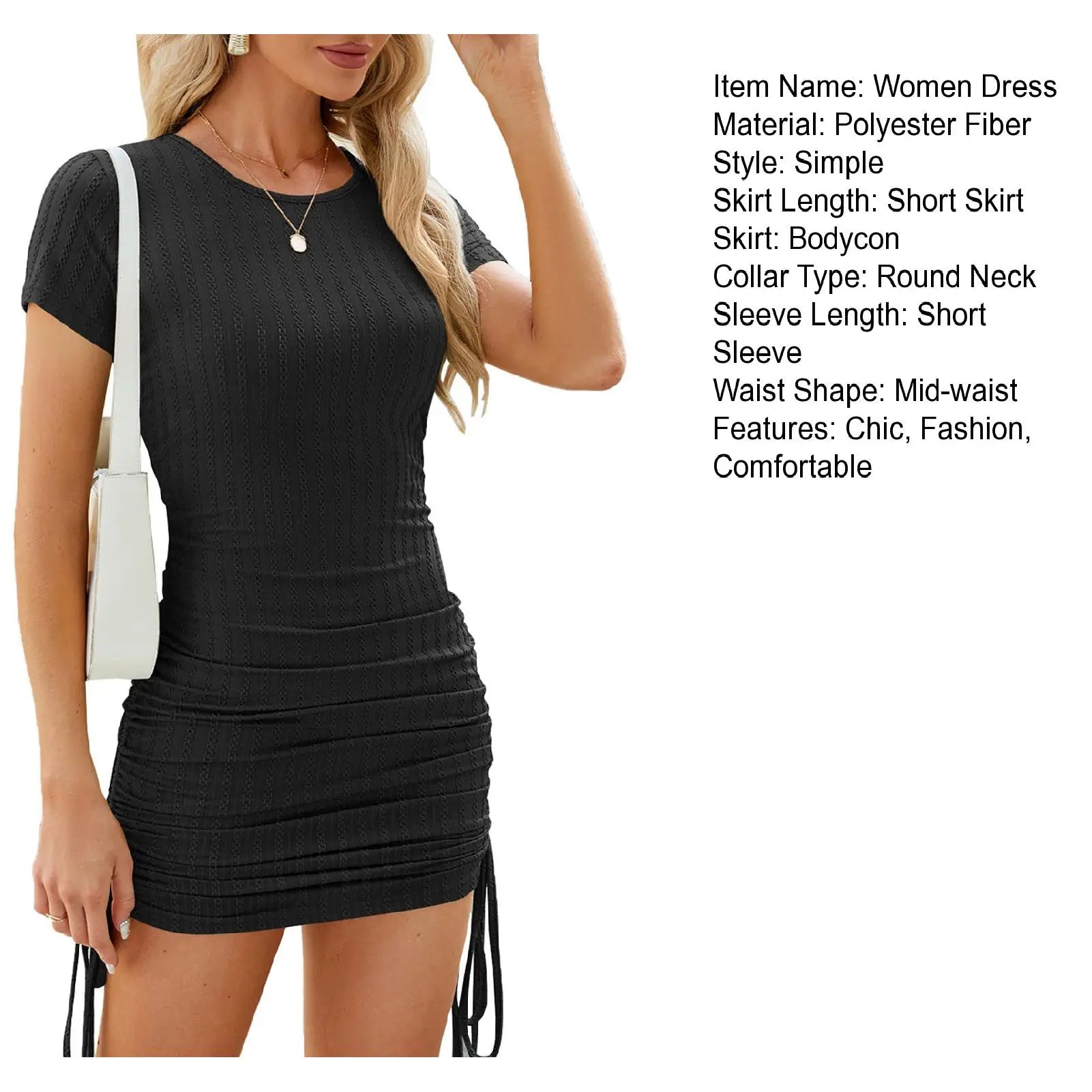 New Summer Women Dress Sexy V-Neck Club Dresses Vestidos Temperament Solid Color Slim Mini Party Dress Платье Женское