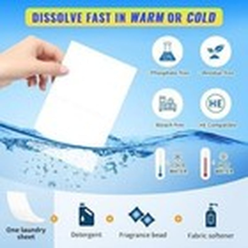 Laundry Detergent Sheets, 200 Loads Fresh Linen Scent Laundry Soap Washing No